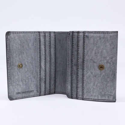 HIS-FACTORY ヒズファクトリー 【新品同様】wallet01062-1-10 coprire ゴースト 二つ折りコンパクト財布 二つ折り財布（小銭入れあり）