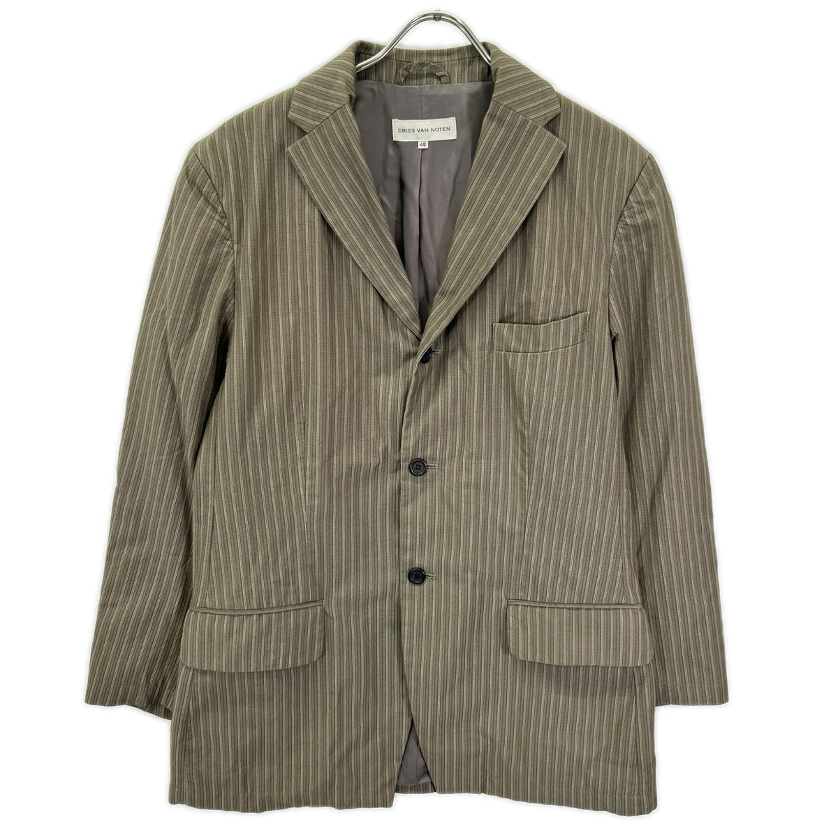 DRIES VAN NOTEN ドリスヴァンノッテン ブラウン ライカ期 ストライプ コットン テーラードジャケット ジャケット