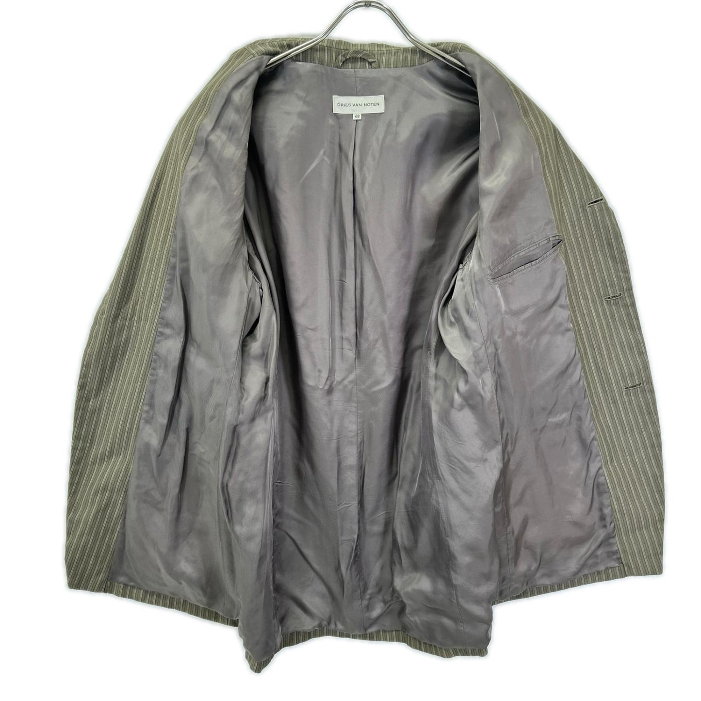 DRIES VAN NOTEN ドリスヴァンノッテン ブラウン ライカ期 ストライプ コットン テーラードジャケット ジャケット