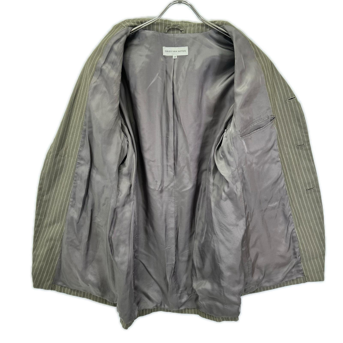 DRIES VAN NOTEN ドリスヴァンノッテン ブラウン ライカ期 ストライプ コットン テーラードジャケット ジャケット