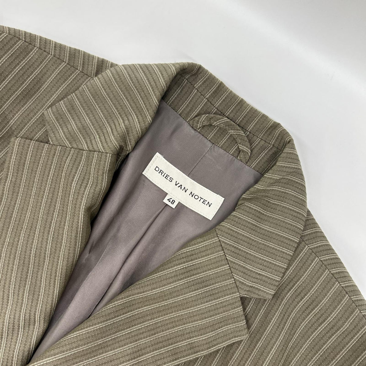 DRIES VAN NOTEN ドリスヴァンノッテン ブラウン ライカ期 ストライプ コットン テーラードジャケット ジャケット