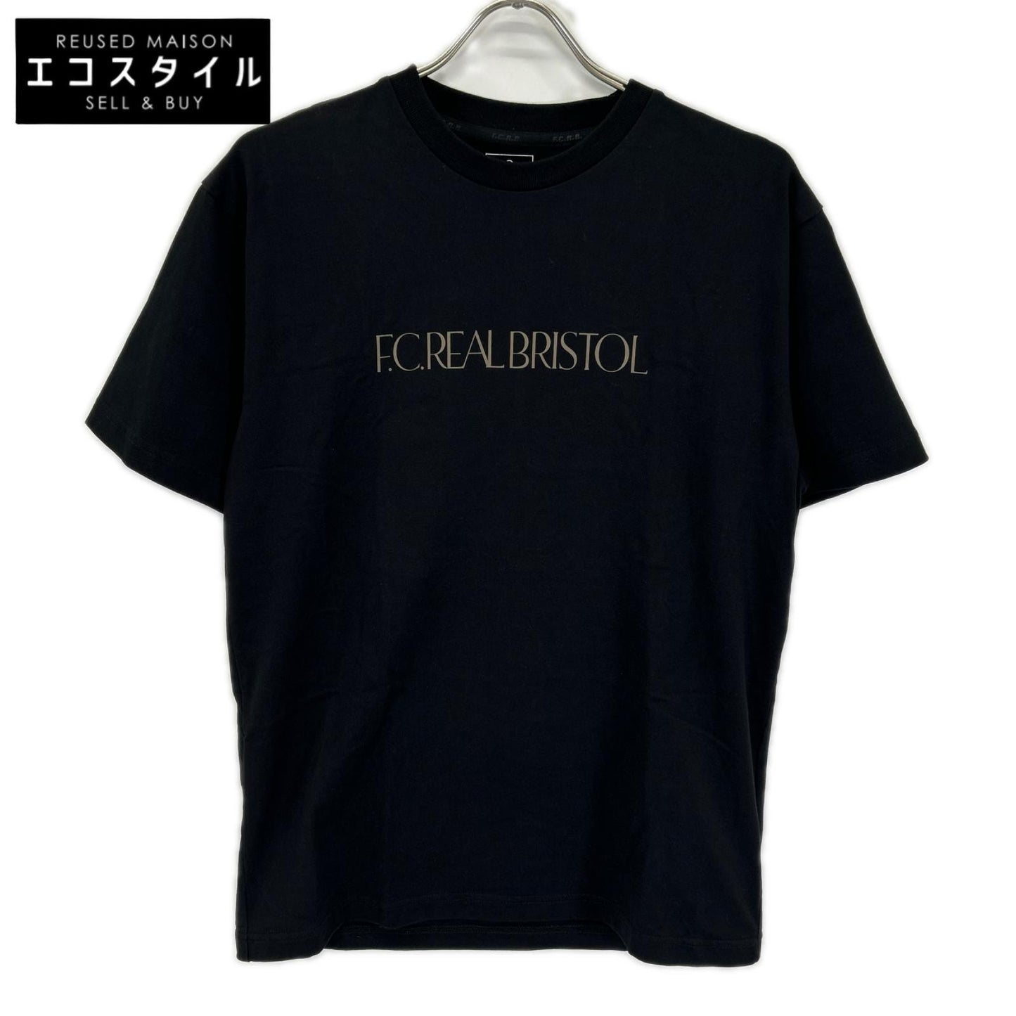 F.C.Real Bristol エフシーリアルブリストル 252100 ブラック トロフィー クレスト Tシャツ トップス