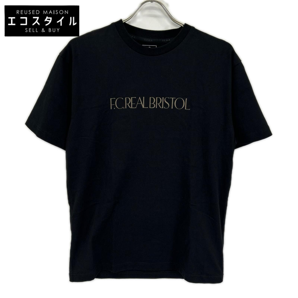 F.C.Real Bristol エフシーリアルブリストル 252100 Black Trophy Crest T-shirt top