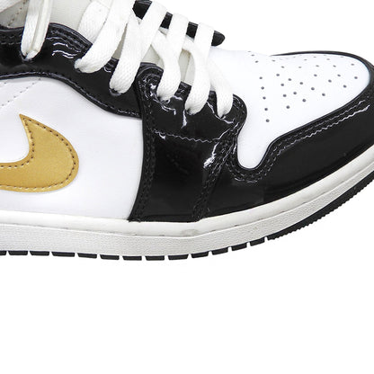 NIKE ナイキ 美品 エアジョーダン1 ミッド SE ハイカットスニーカー シューズ メンズ ブラック×ホワイト 27cm 852542-007 シューズ
