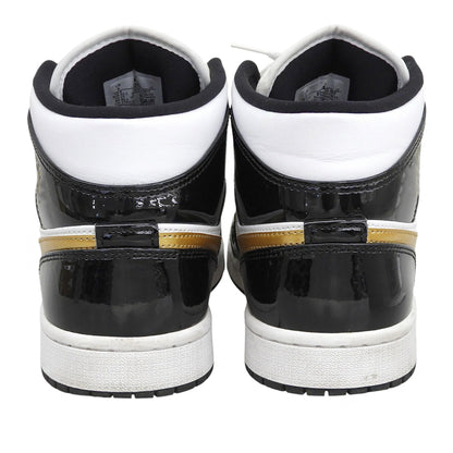NIKE ナイキ 美品 エアジョーダン1 ミッド SE ハイカットスニーカー シューズ メンズ ブラック×ホワイト 27cm 852542-007 シューズ