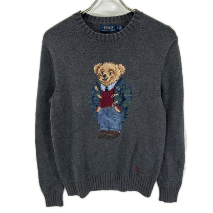 POLObyRalphLauren ポロラルフローレン グレー ポロベアー コットン 長袖ニット トップス