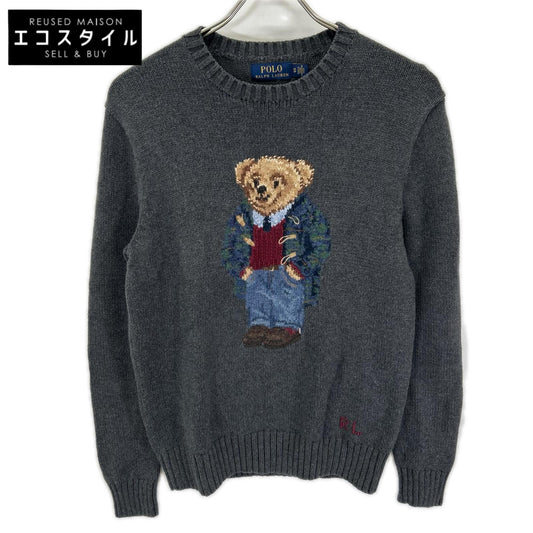 POLObyRalphLauren ポロラルフローレン グレー ポロベアー コットン 長袖ニット トップス