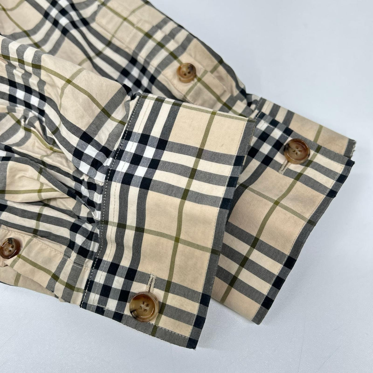 BURBERRY バーバリー 8042560 ティッシ期 チェック TBロゴ レターグラフィック 長袖シャツ トップス