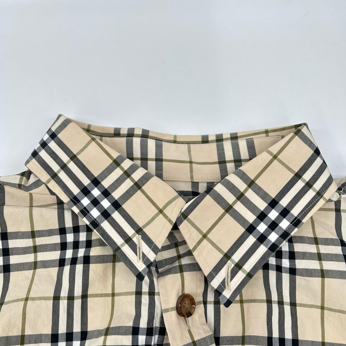 BURBERRY バーバリー 8042560 ティッシ期 チェック TBロゴ レターグラフィック 長袖シャツ トップス