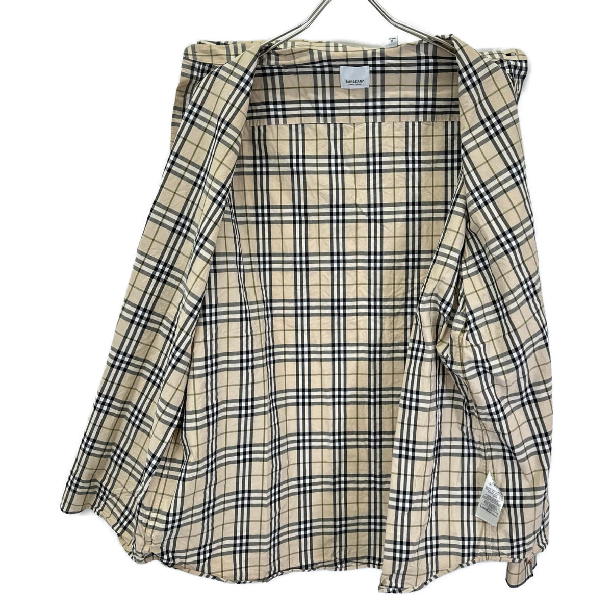 BURBERRY バーバリー 8042560 ティッシ期 チェック TBロゴ レターグラフィック 長袖シャツ トップス