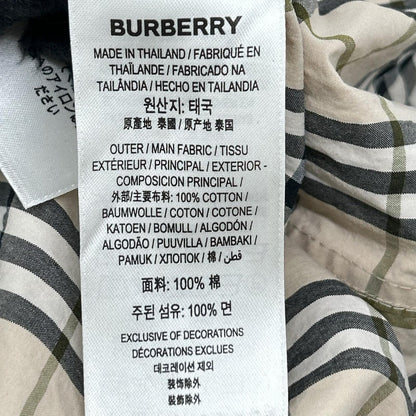 BURBERRY バーバリー 8042560 ティッシ期 チェック TBロゴ レターグラフィック 長袖シャツ トップス