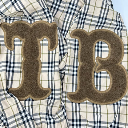 BURBERRY バーバリー 8042560 ティッシ期 チェック TBロゴ レターグラフィック 長袖シャツ トップス