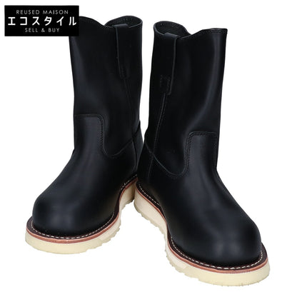 schott ショット ブラック レザー ペコス ウェリントンブーツ シューズ