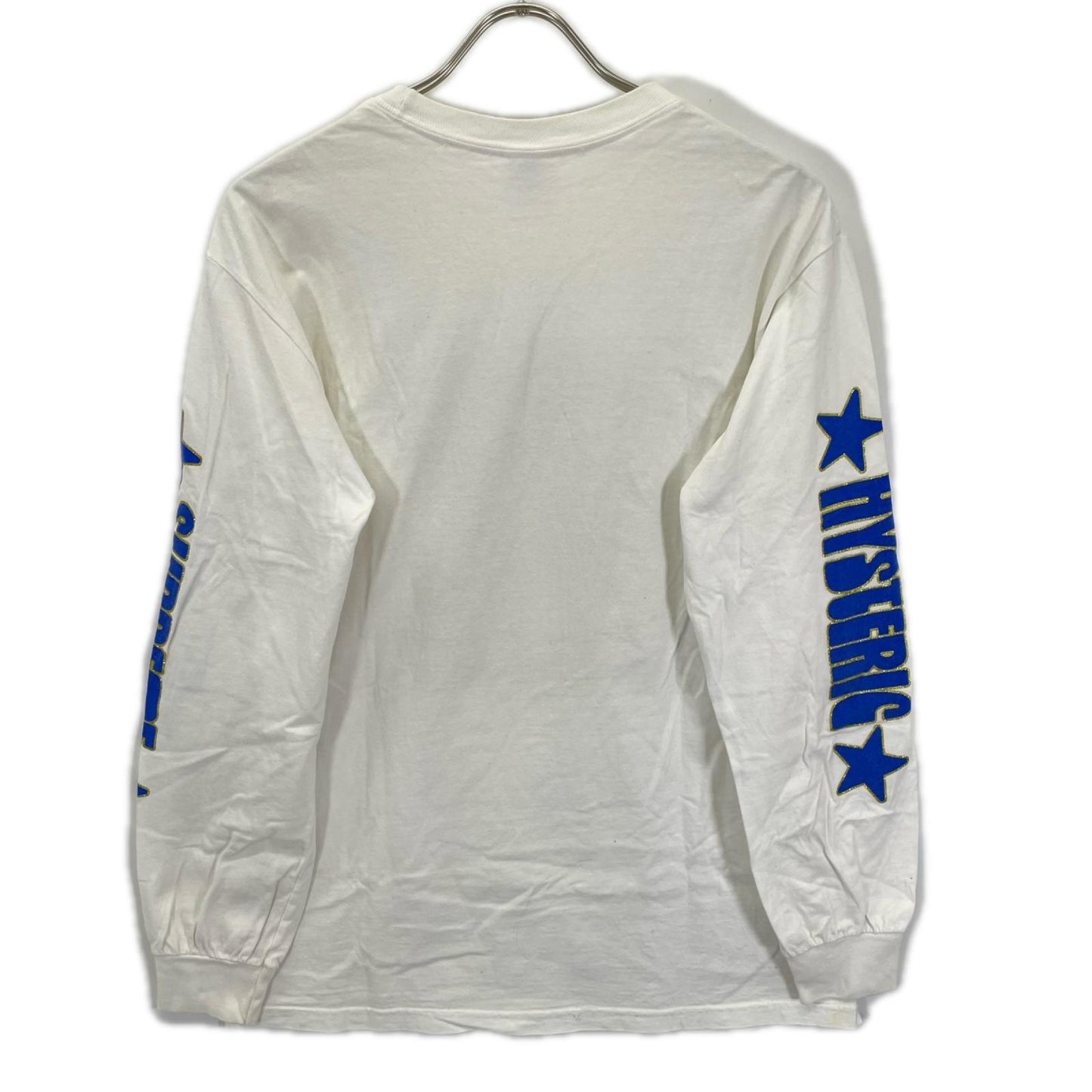 Supreme シュプリーム ×HYSTERIC GLAMOUR 21SS ホワイト コットン ブルーロゴ L/STシャツ トップス