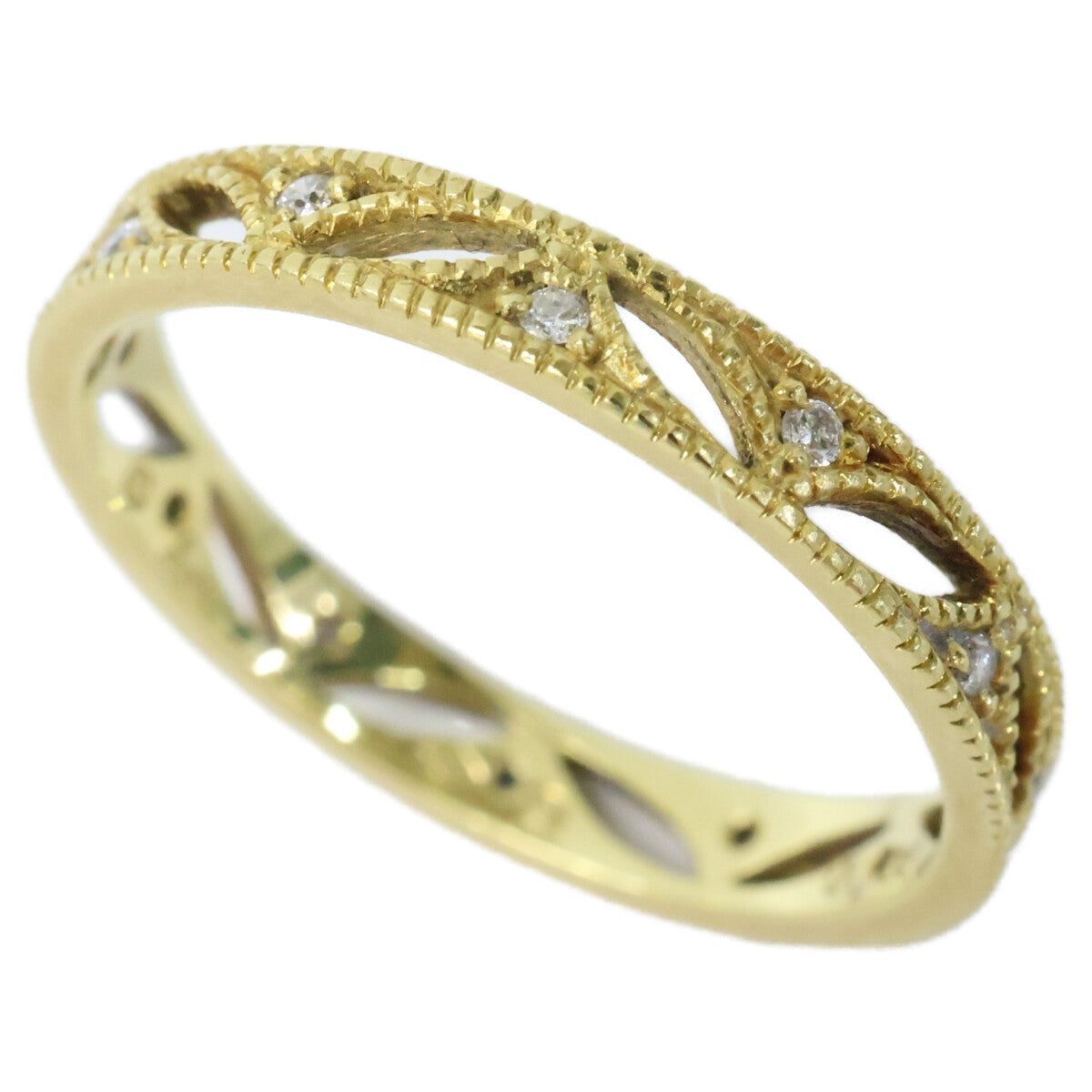 hum ハム K18 lace collection D0.06ct GUILLOCHE RING リング 指輪