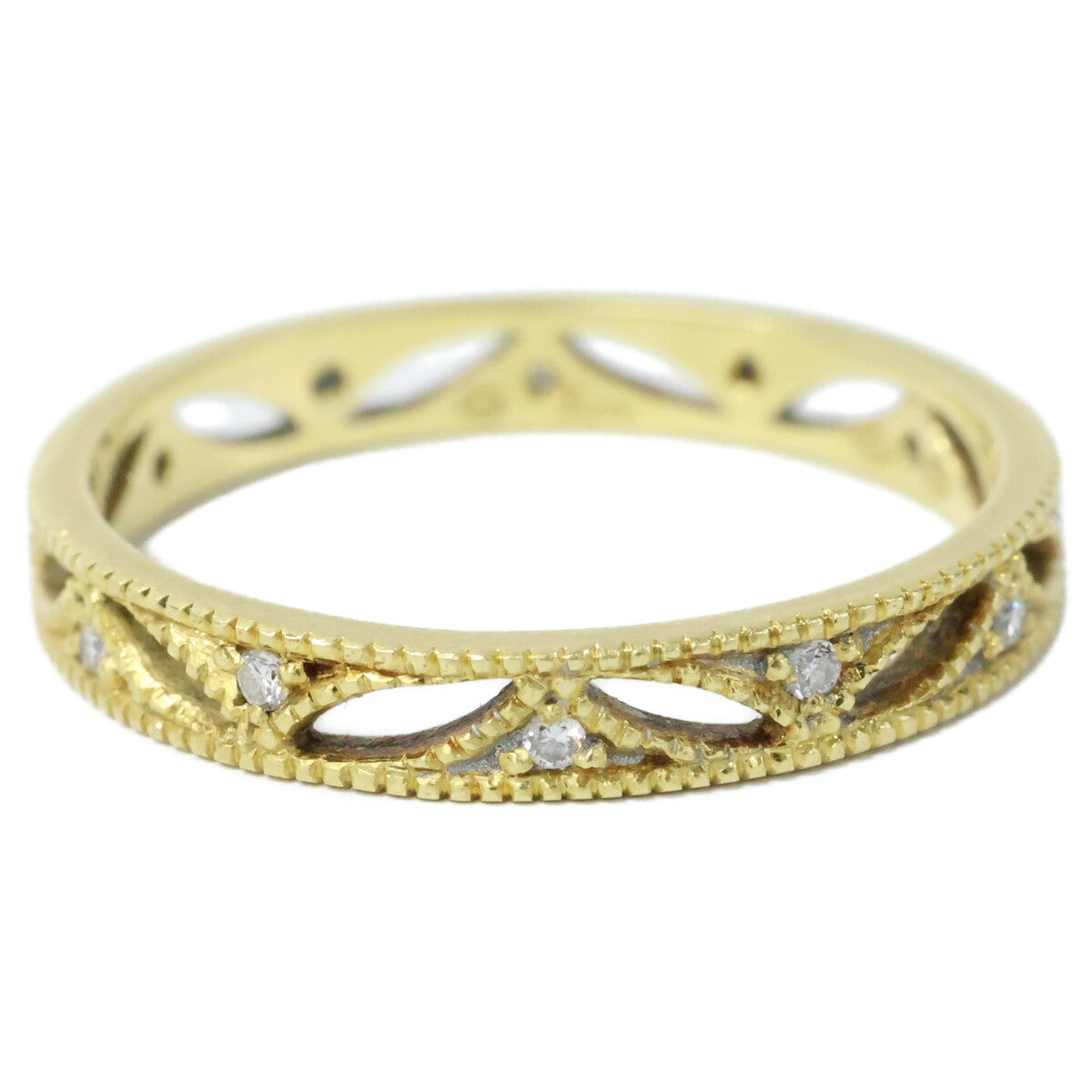 hum ハム K18 lace collection D0.06ct GUILLOCHE RING リング 指輪