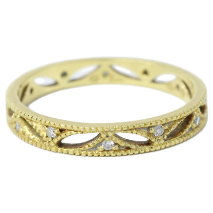 hum ハム K18 lace collection D0.06ct GUILLOCHE RING リング 指輪