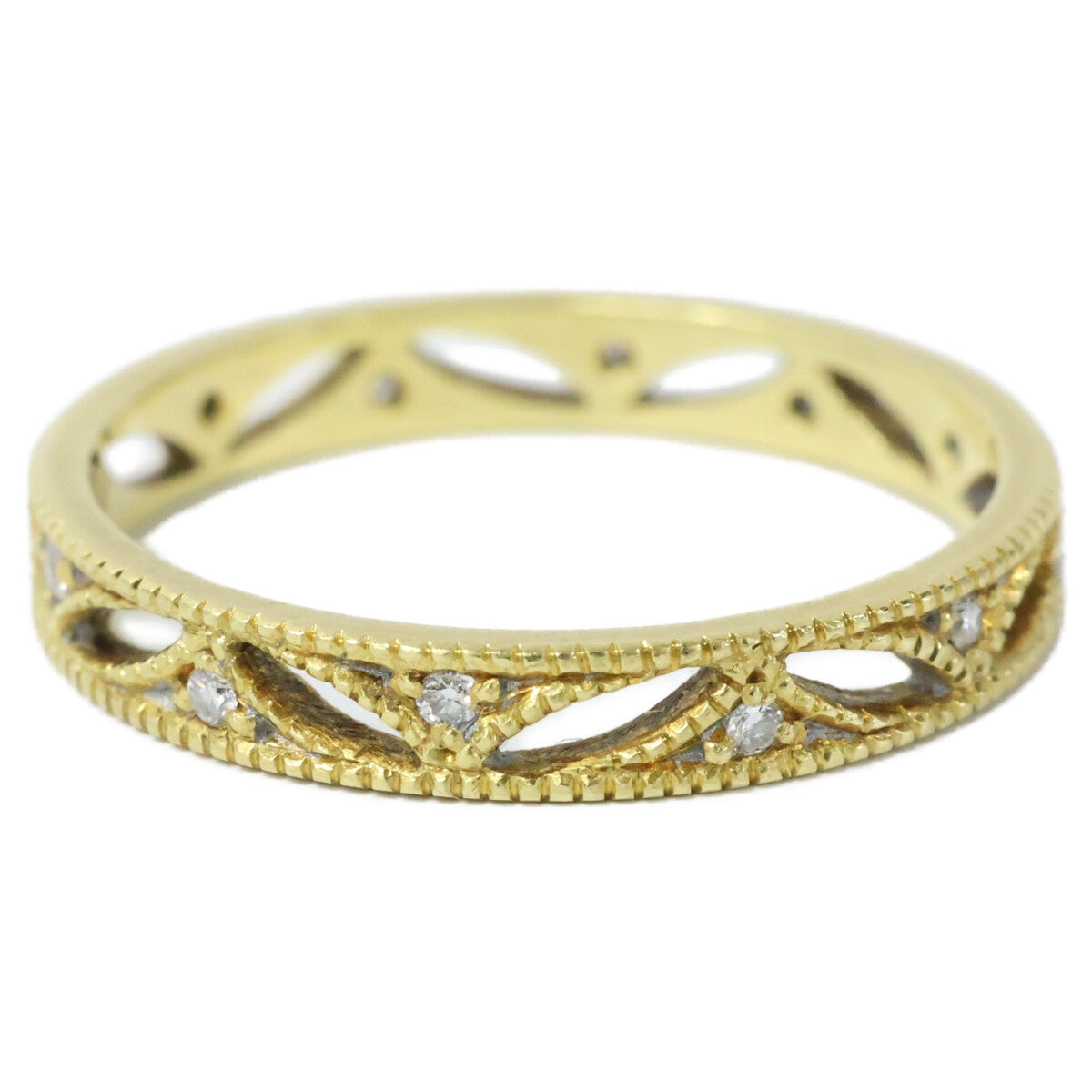 hum ハム K18 lace collection D0.06ct GUILLOCHE RING リング 指輪