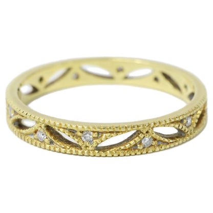 hum ハム K18 lace collection D0.06ct GUILLOCHE RING リング 指輪