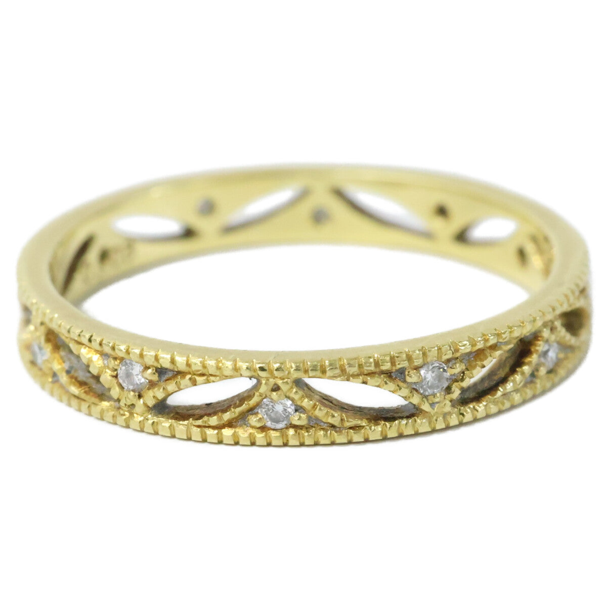 hum ハム K18 lace collection D0.06ct GUILLOCHE RING リング 指輪