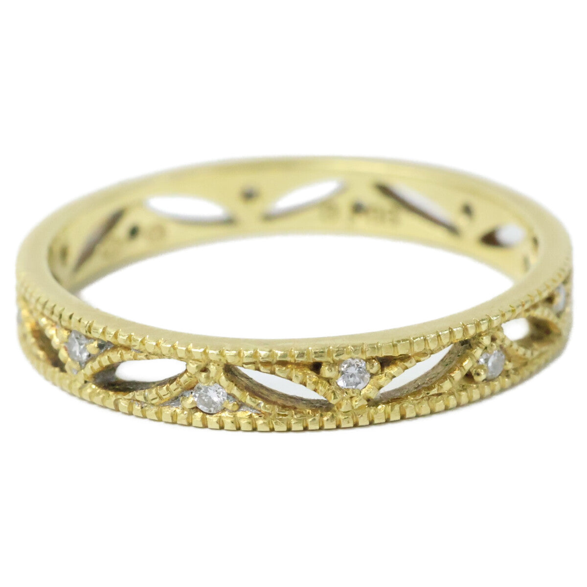 hum ハム K18 lace collection D0.06ct GUILLOCHE RING リング 指輪