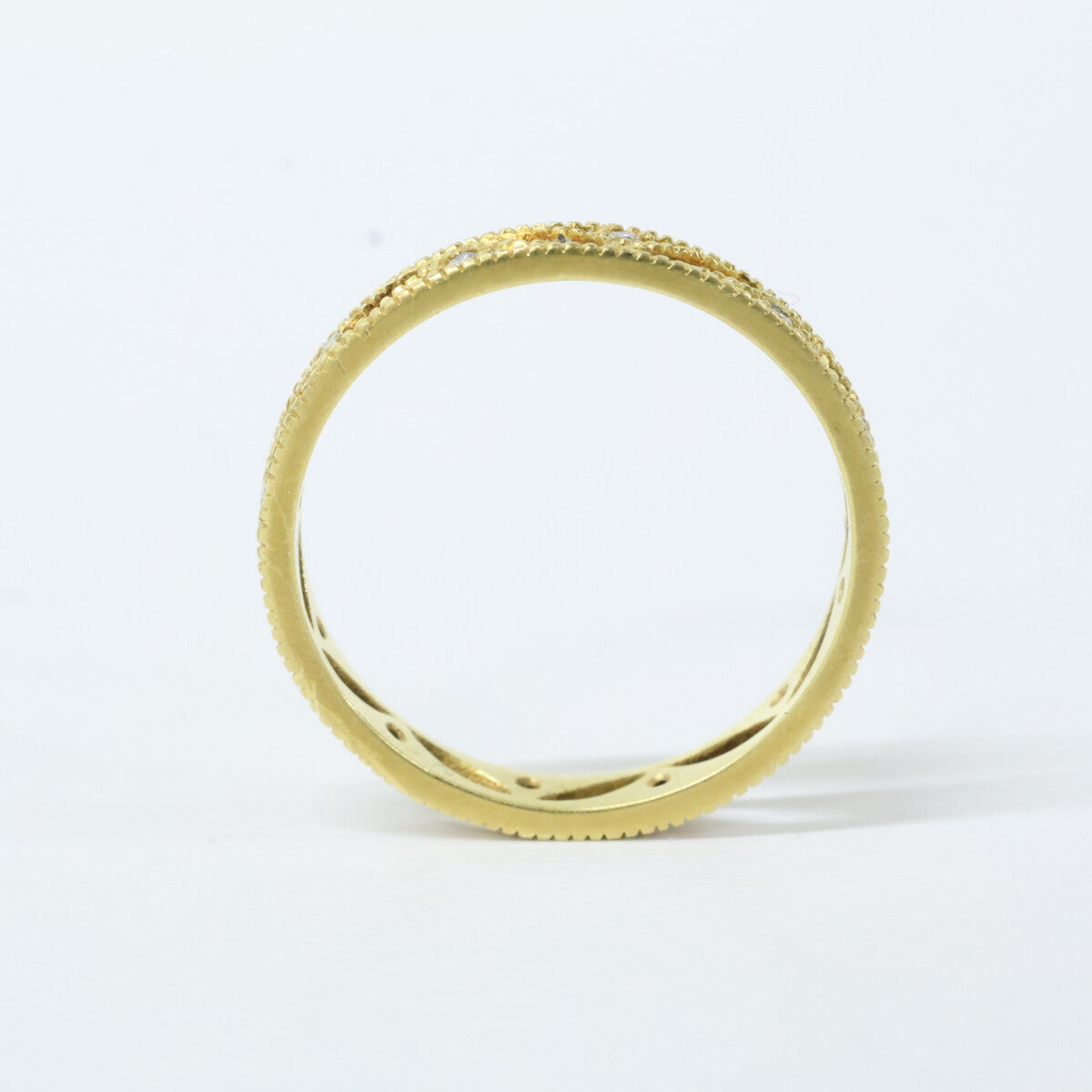 hum ハム K18 lace collection D0.06ct GUILLOCHE RING リング 指輪