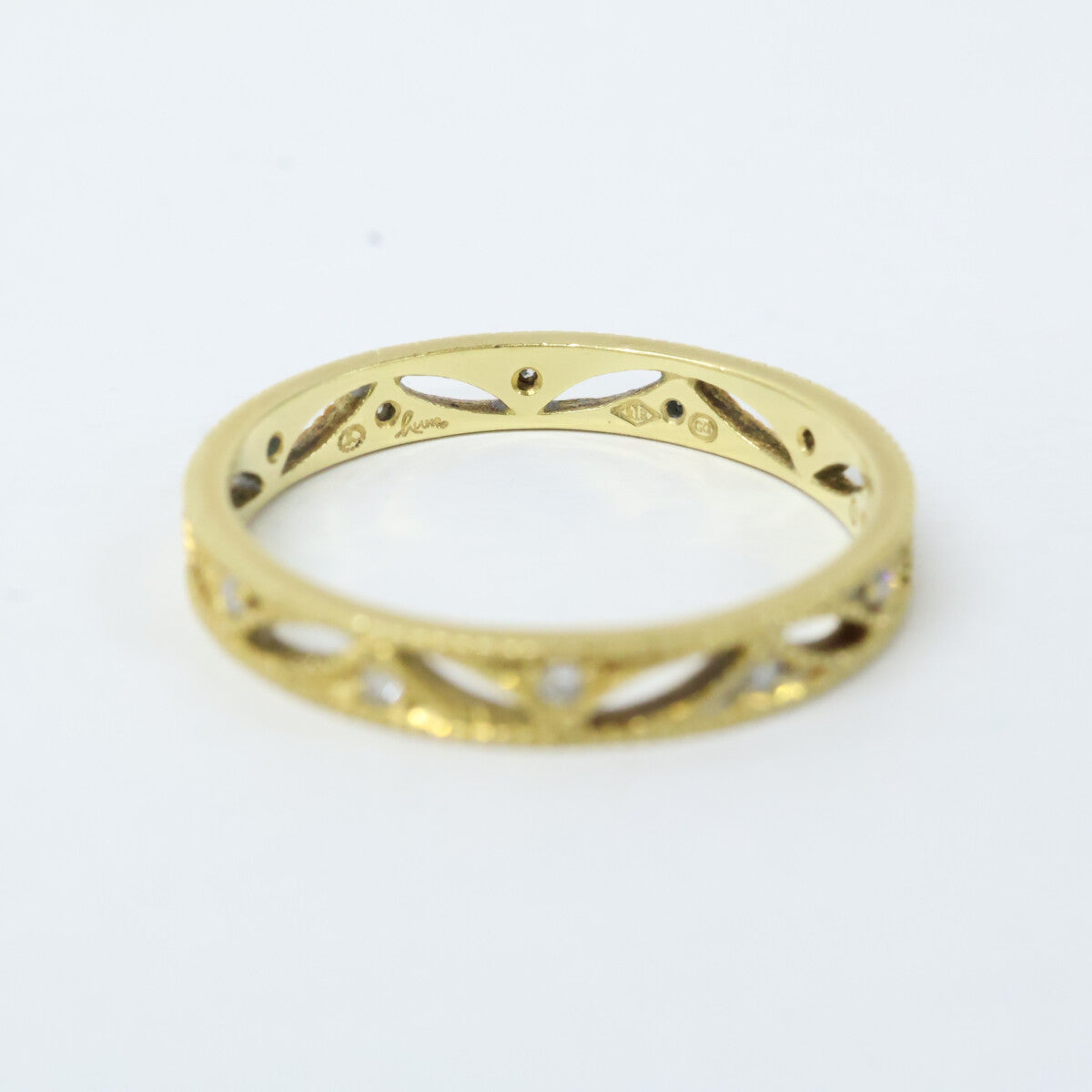 hum ハム K18 lace collection D0.06ct GUILLOCHE RING リング 指輪