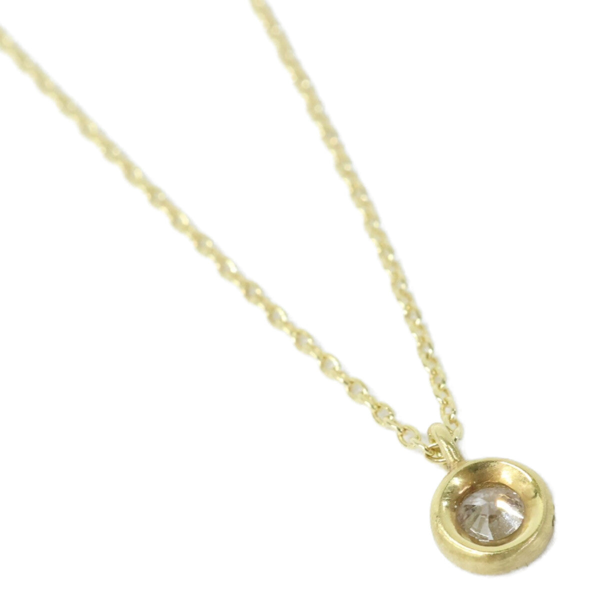hum ハム 美品 K18 KUMO D0.10ct 1Pダイヤモンド ネックレス