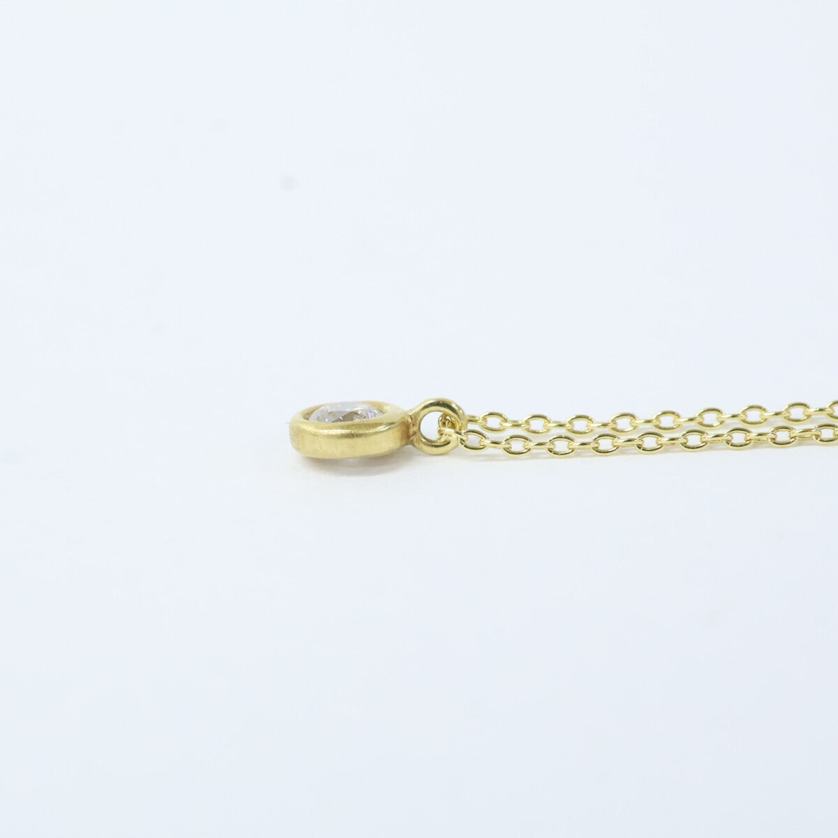 hum ハム 美品 K18 KUMO D0.10ct 1Pダイヤモンド ネックレス