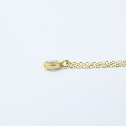 hum ハム 美品 K18 KUMO D0.10ct 1Pダイヤモンド ネックレス