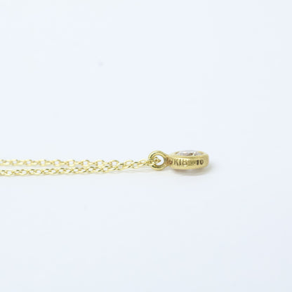 hum ハム 美品 K18 KUMO D0.10ct 1Pダイヤモンド ネックレス