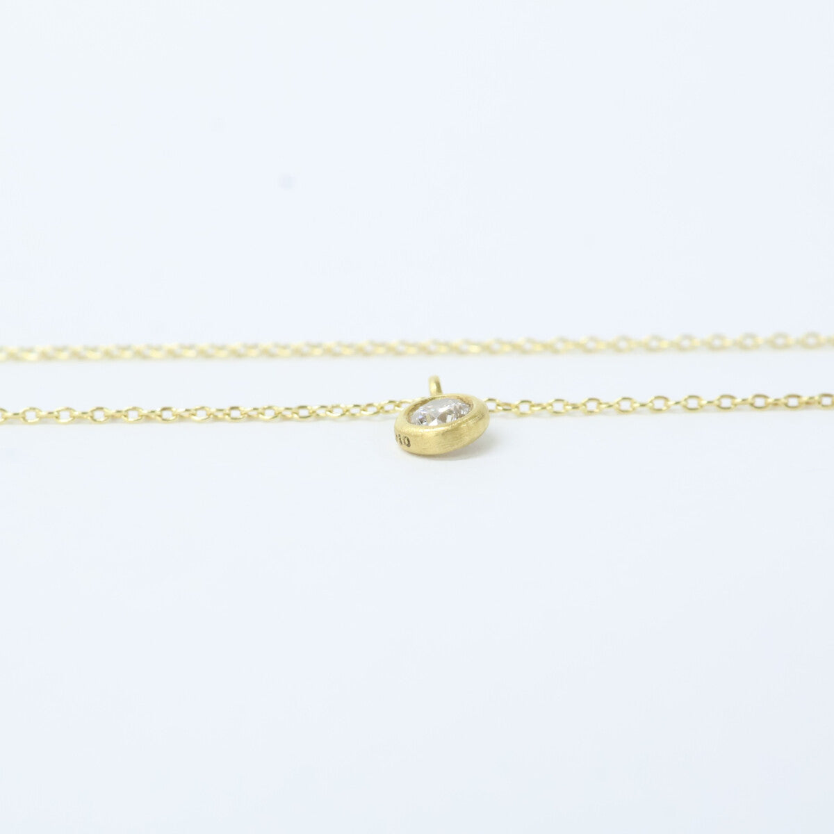 hum ハム 美品 K18 KUMO D0.10ct 1Pダイヤモンド ネックレス