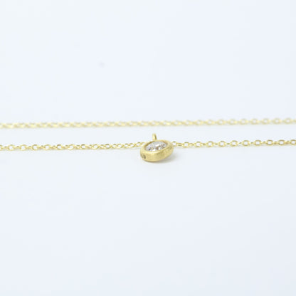 hum ハム 美品 K18 KUMO D0.10ct 1Pダイヤモンド ネックレス