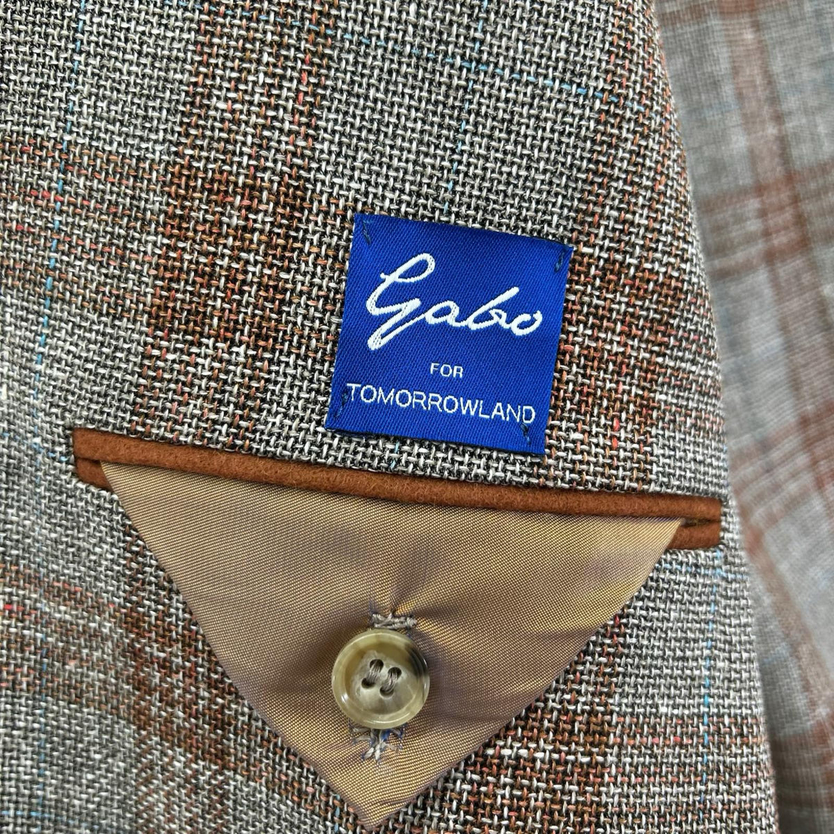 Gabo ガボ（ジ アーボ） ×TOMORROWLAND ブラウン リネン ウール 2Bテーラードジャケット ジャケット