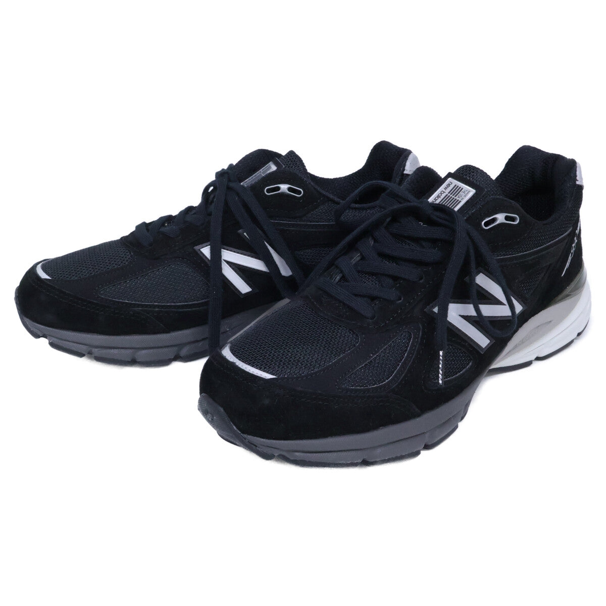 NEW BALANCE ニューバランス 【新品同様】U990BL4 990V4 Made in U.S.A. スエードｘメッシュ ローカットスニーカー シューズ