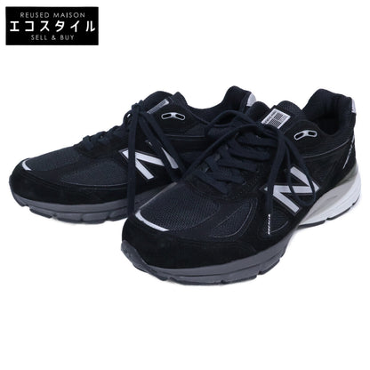 NEW BALANCE ニューバランス 【新品同様】U990BL4 990V4 Made in U.S.A. スエードｘメッシュ ローカットスニーカー シューズ