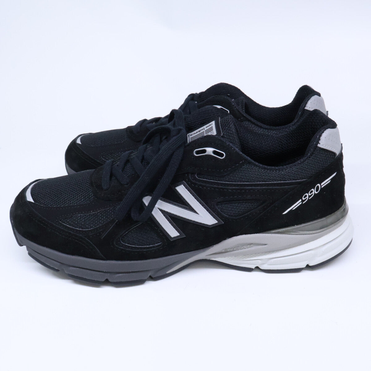 NEW BALANCE ニューバランス 【新品同様】U990BL4 990V4 Made in U.S.A. スエードｘメッシュ ローカットスニーカー シューズ