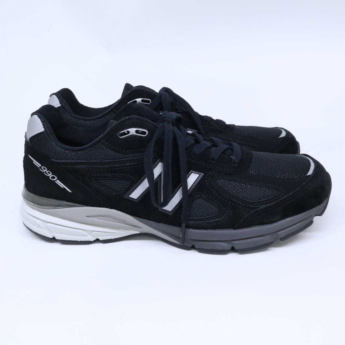 NEW BALANCE ニューバランス 【新品同様】U990BL4 990V4 Made in U.S.A. スエードｘメッシュ ローカットスニーカー シューズ