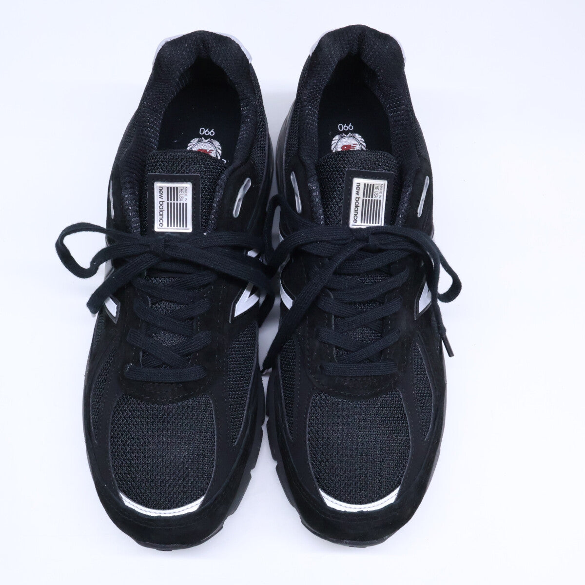 NEW BALANCE ニューバランス 【新品同様】U990BL4 990V4 Made in U.S.A. スエードｘメッシュ ローカットスニーカー シューズ