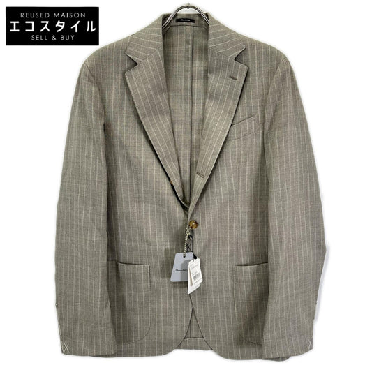 Sartorio Sartorio Beige x white 100% wool striped tailored jacket jacket