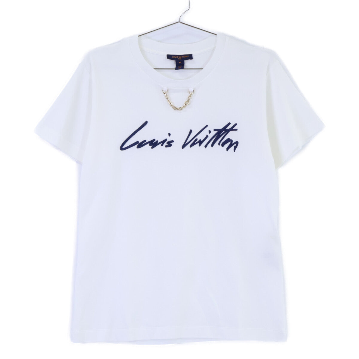 LOUIS VUITTON ルイヴィトン 【国内正規/25年製】RW252WW UOL FTTB13 チェーン付 ロゴ刺繍 半袖Tシャツ トップス