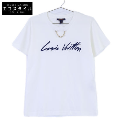 LOUIS VUITTON ルイヴィトン 【国内正規/25年製】RW252WW UOL FTTB13 チェーン付 ロゴ刺繍 半袖Tシャツ トップス