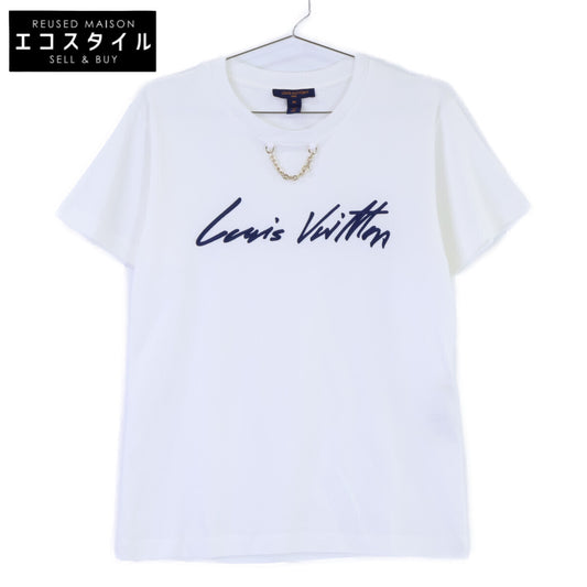 LOUIS VUITTON ルイヴィトン 【国内正規/25年製】RW252WW UOL FTTB13 チェーン付 ロゴ刺繍 半袖Tシャツ トップス