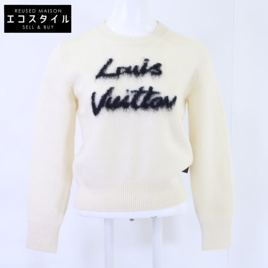 LOUIS VUITTON ルイヴィトン 【美品/国内正規/25年製】RW251WD PTC FSKL04 ロゴ刺繍 ブラッシュド 長袖ニットセーター トップス