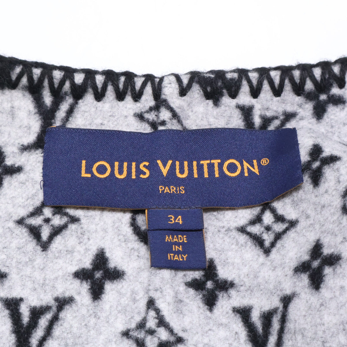 LOUIS VUITTON ルイヴィトン 【美品/国内正規/25年製】RW251WW QWE FSCO13 ダブルフェイス ステッチ ノーカラー コート