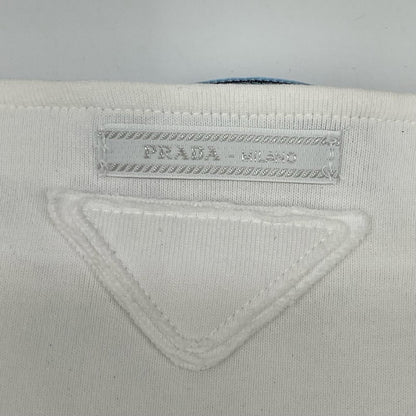 PRADA プラダ 34658 ホワイト ロゴ ボートネック 長袖Tシャツ トップス