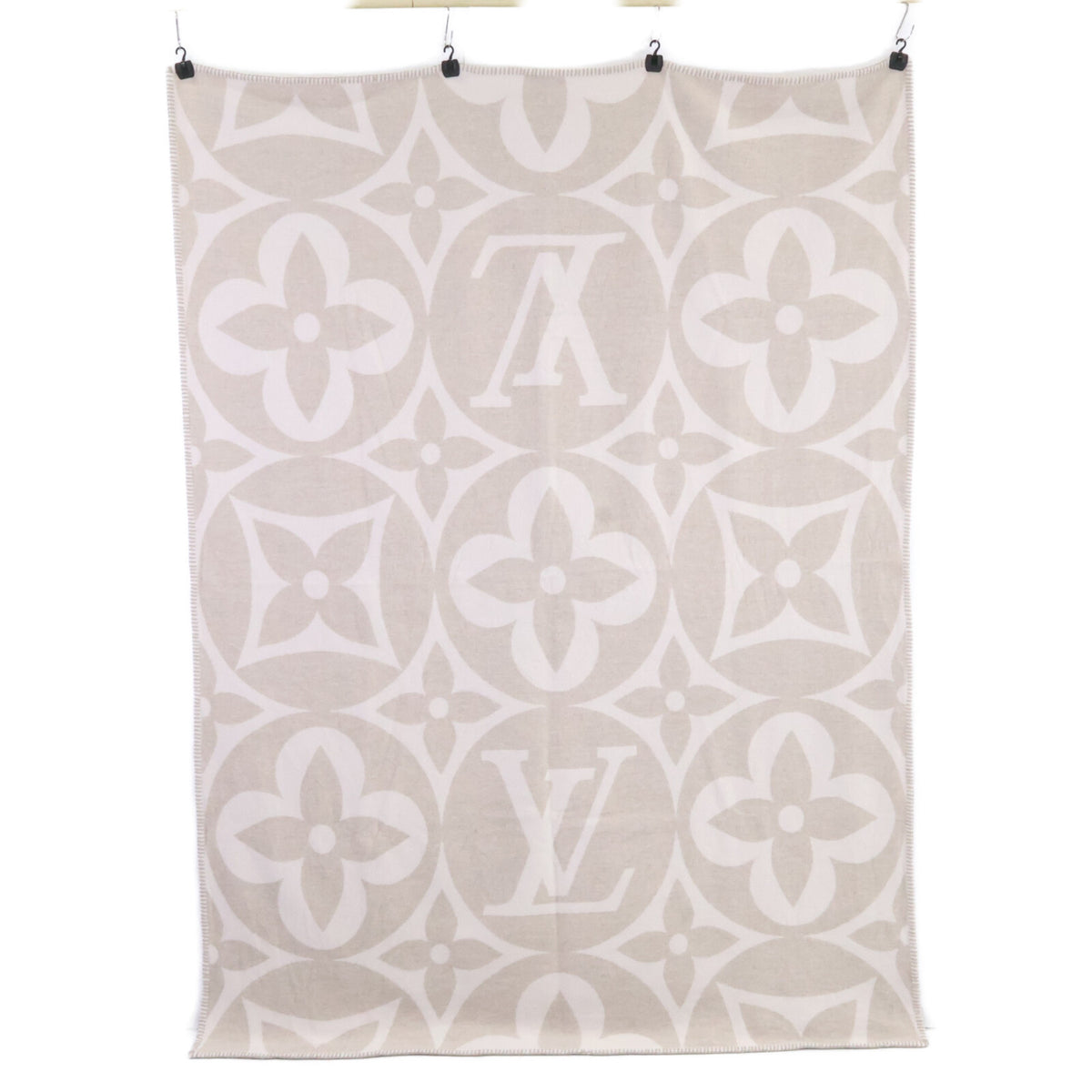 LOUIS VUITTON ルイヴィトン 【美品】M79275 フライト・モード プレッド・LV メダリオン ウール & カシミヤ ブランケット その他