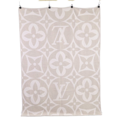 LOUIS VUITTON ルイヴィトン 【美品】M79275 フライト・モード プレッド・LV メダリオン ウール & カシミヤ ブランケット その他
