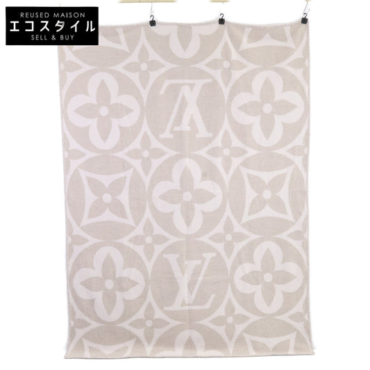 LOUIS VUITTON ルイヴィトン 【美品】M79275 フライト・モード プレッド・LV メダリオン ウール & カシミヤ ブランケット その他