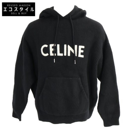 CELINE セリーヌ 【国内正規】2A85W423P エディ期 ウール ロゴ プルオーバー ニットパーカー トップス